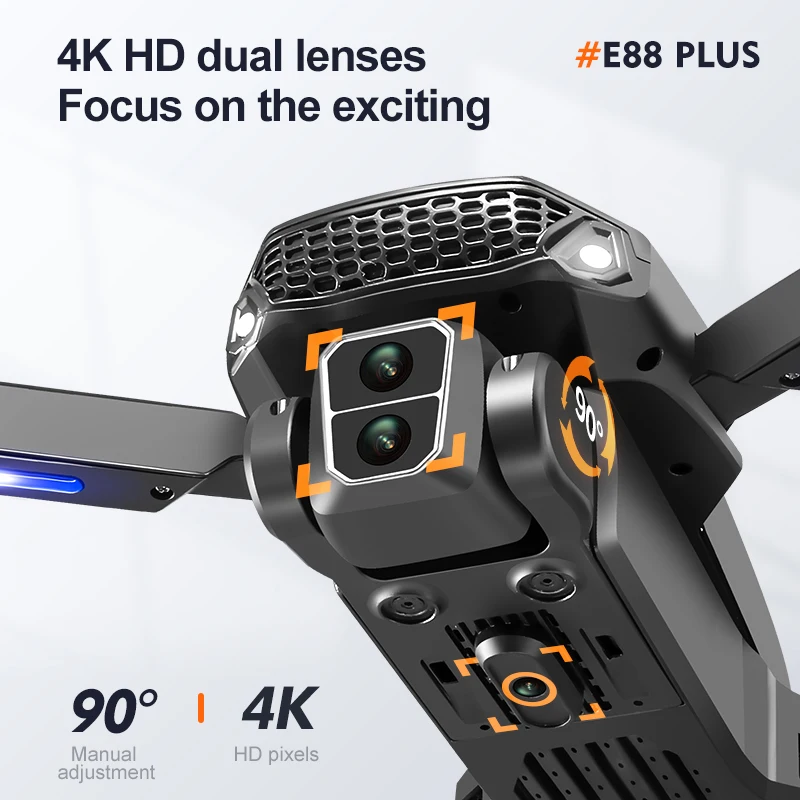 New E88 Plus Quadcopter Drone: - Rc Helicopter Case บทวิจารณ์และราคา