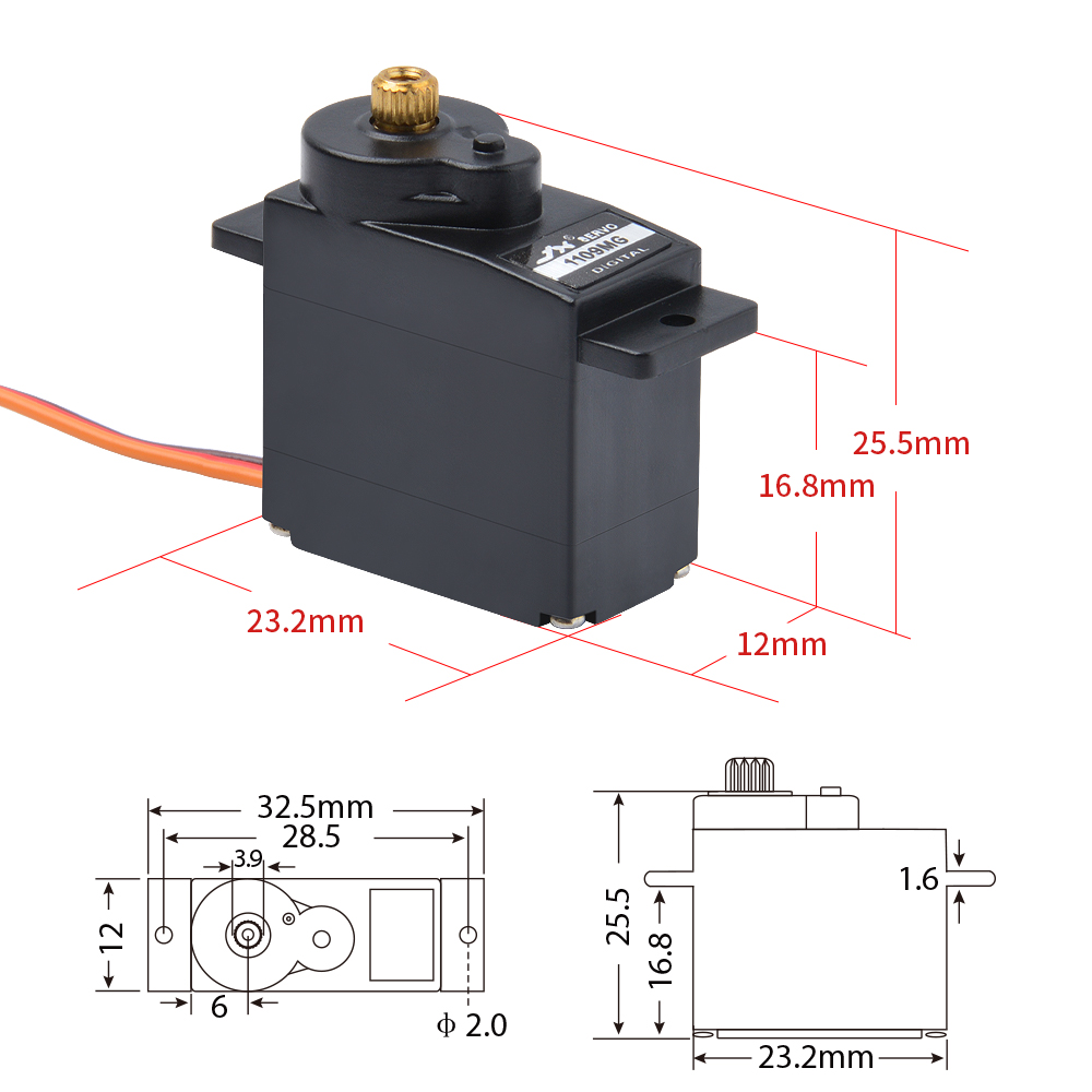 1/2/4 PCS JX Servo PDI-1109MG  - Rc Helicopter Motor บทวิจารณ์และราคา